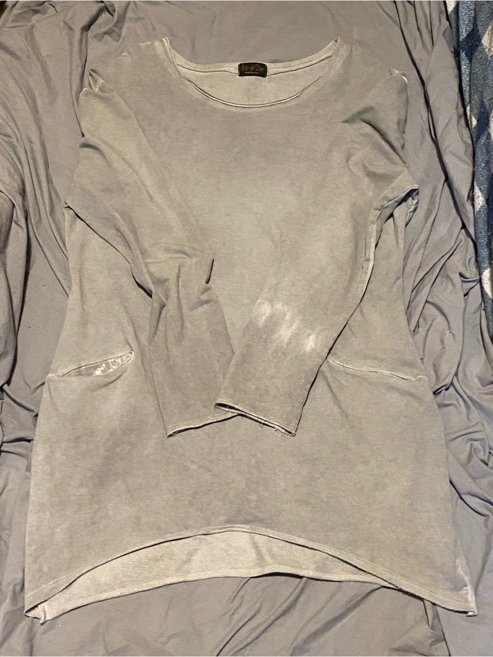 Me & Dee Light Gray Women's Longer Pullover Hoodie Sweatshirt